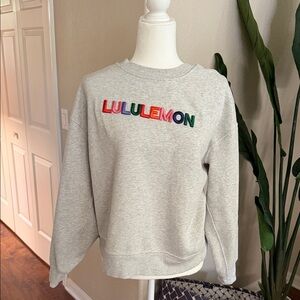 lululemon athletica Multicolor Logo Gray Sweatshirt